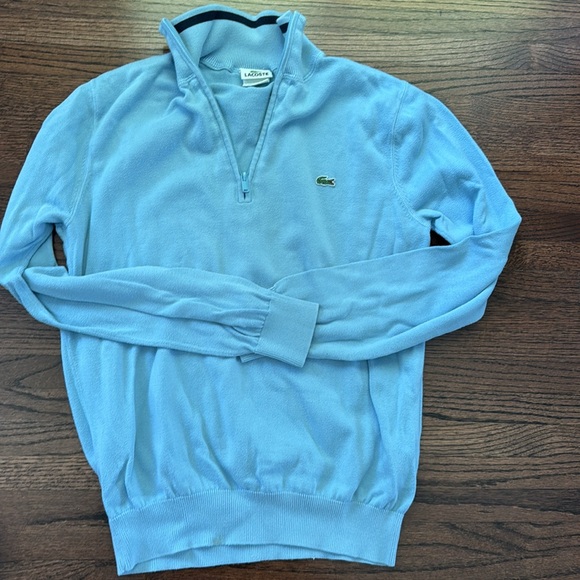 Lacoste Blue V-Neck Sweater - Picture 3 of 4